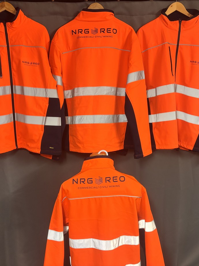 Custom hi-vis workwear printing Brisbane